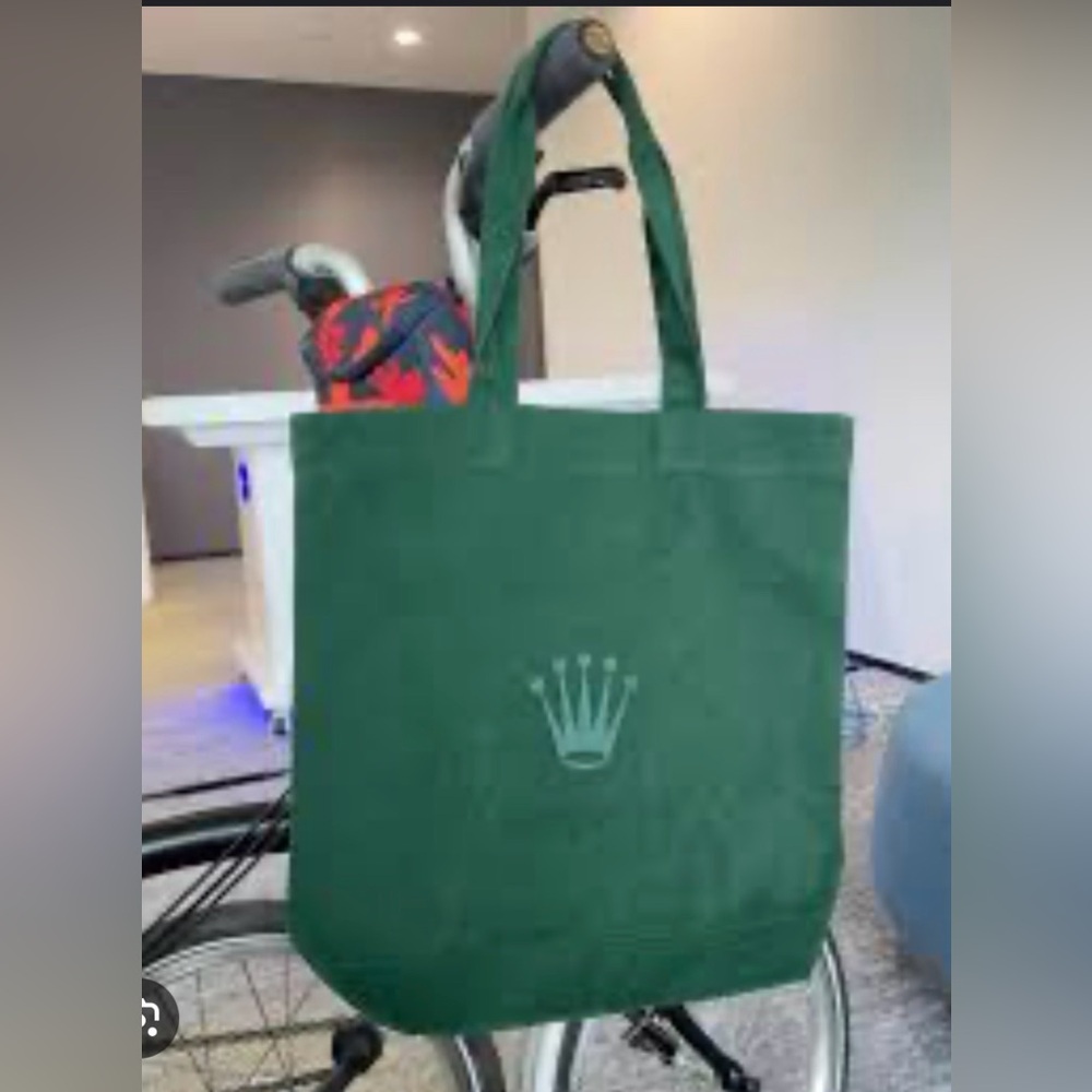 Rolex Green CottonTote Bag 💚 Authentic Summer Cotton Bag